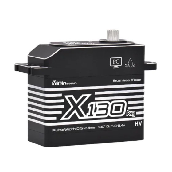 Yipinservo 8.4V 130kg.cm Brushless Motor Large Torque Servos High Speed Motor for 1/5 RC Scale Crawler Car Boat UAV Accessories